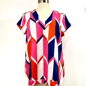 Buckhead Betties Top Beau Arrow Walker Short Sleeve V-Neck Top NWT